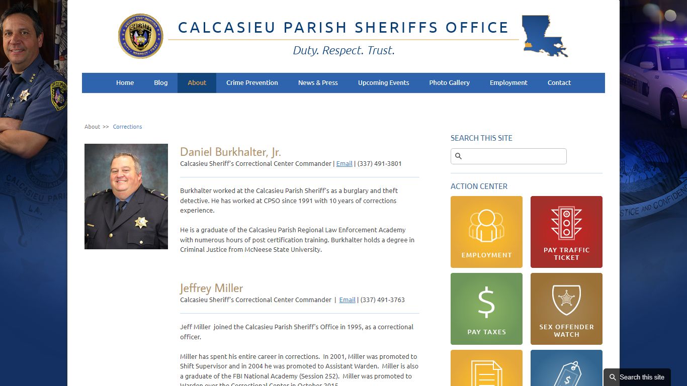 Corrections - Calcasieu Parish Sheriff's Office