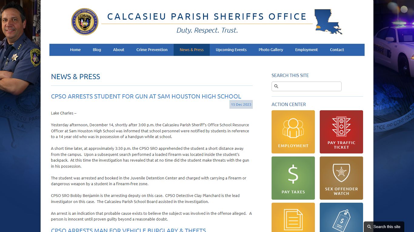 News & Press - Calcasieu Parish Sheriff's Office